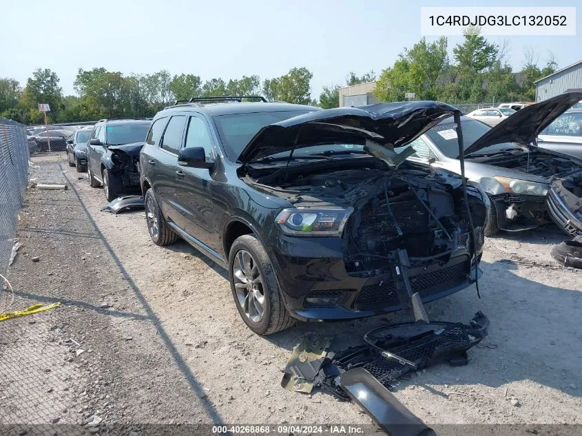 2020 Dodge Durango Gt Plus Awd VIN: 1C4RDJDG3LC132052 Lot: 40268868