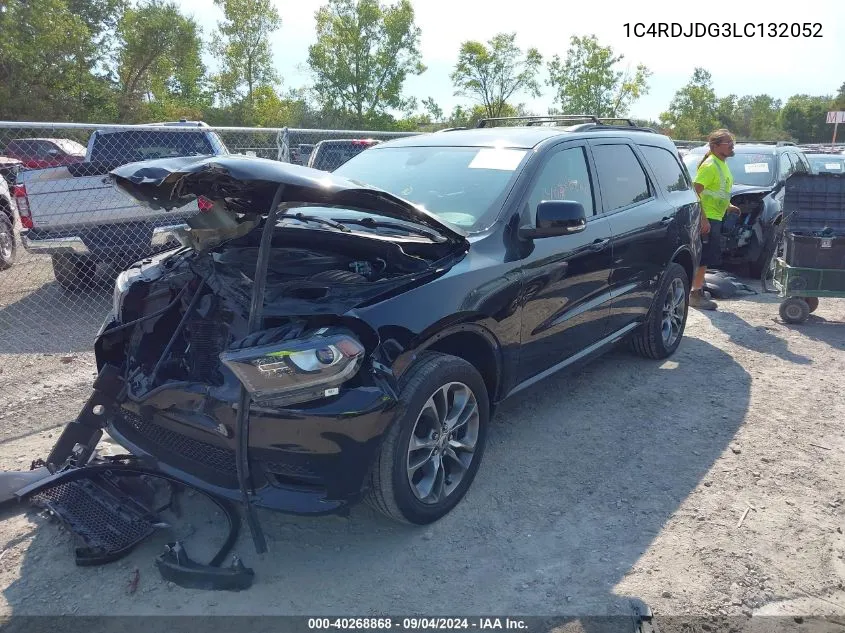 2020 Dodge Durango Gt Plus Awd VIN: 1C4RDJDG3LC132052 Lot: 40268868