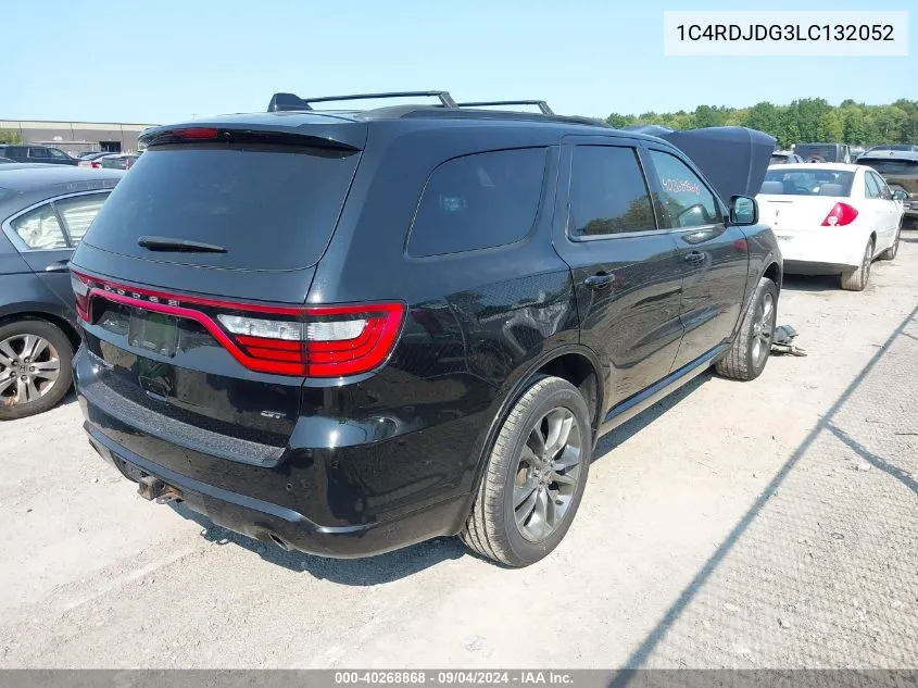 2020 Dodge Durango Gt Plus Awd VIN: 1C4RDJDG3LC132052 Lot: 40268868