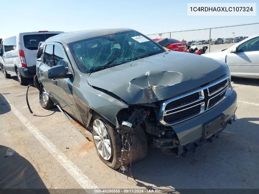 2020 Dodge Durango Sxt VIN: 1C4RDHAGXLC107324 Lot: 40280555