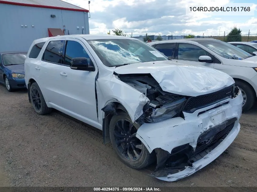 2020 Dodge Durango Gt Plus Awd VIN: 1C4RDJDG4LC161768 Lot: 40294375