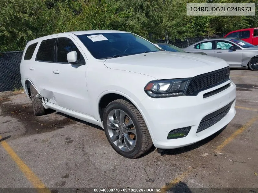 1C4RDJDG2LC248973 2020 Dodge Durango Gt Awd