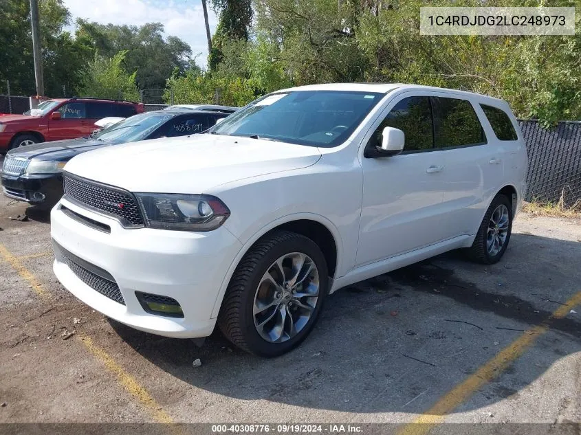 2020 Dodge Durango Gt Awd VIN: 1C4RDJDG2LC248973 Lot: 40308776