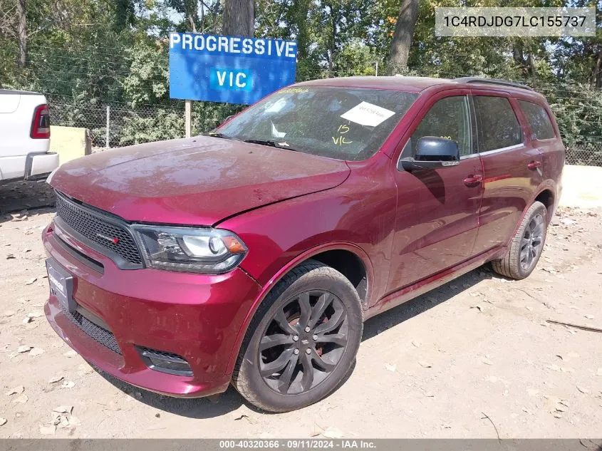 1C4RDJDG7LC155737 2020 Dodge Durango Gt