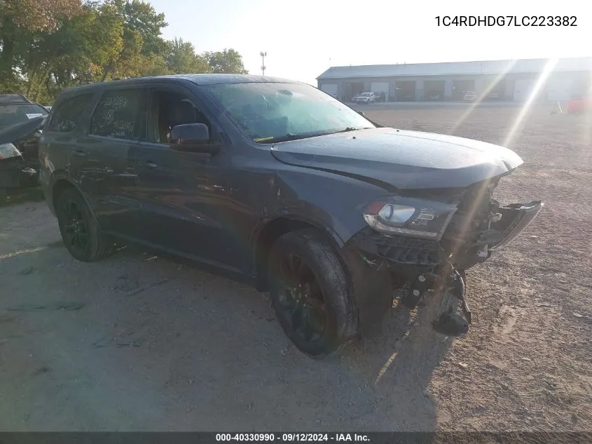 2020 Dodge Durango Gt VIN: 1C4RDHDG7LC223382 Lot: 40330990