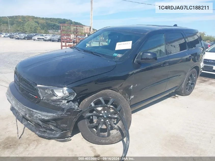 1C4RDJAG7LC188211 2020 Dodge Durango Sxt