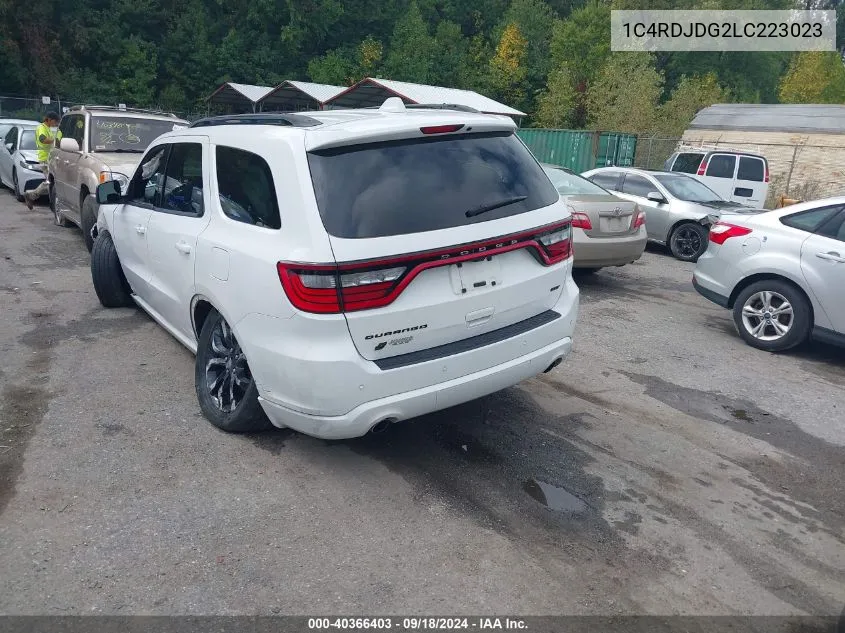 2020 Dodge Durango Gt Plus Awd VIN: 1C4RDJDG2LC223023 Lot: 40366403