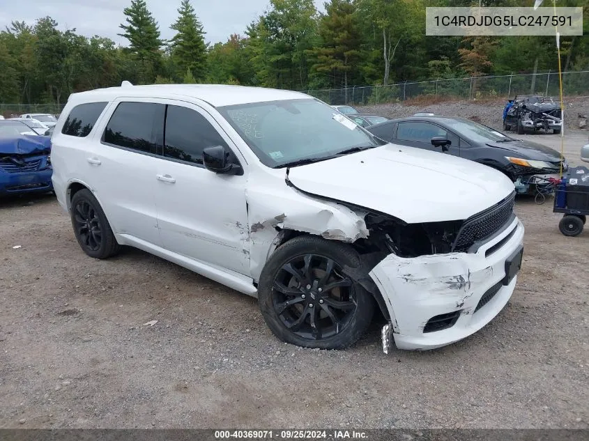 1C4RDJDG5LC247591 2020 Dodge Durango Gt Awd