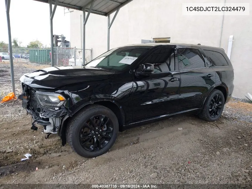 2020 Dodge Durango R/T Awd VIN: 1C4SDJCT2LC324479 Lot: 40387735