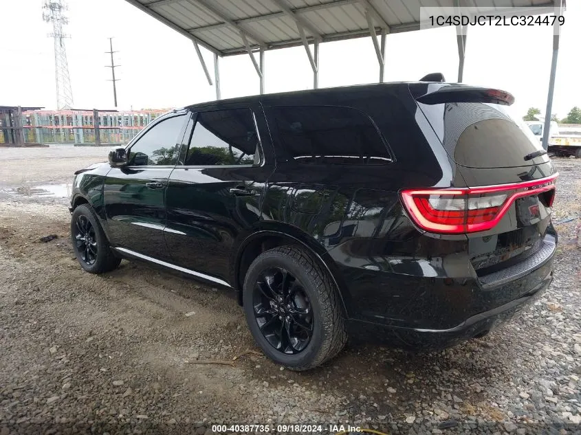 2020 Dodge Durango R/T Awd VIN: 1C4SDJCT2LC324479 Lot: 40387735