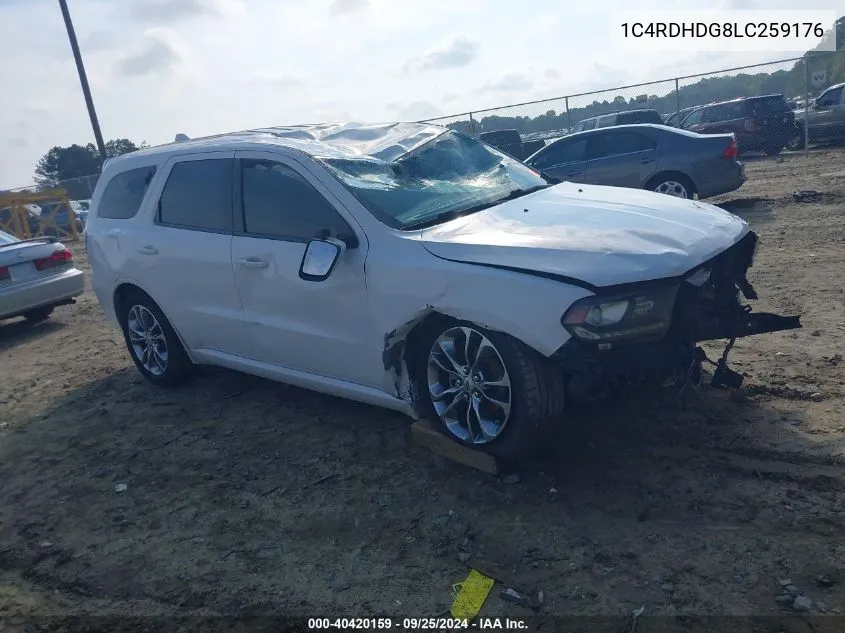 2020 Dodge Durango Gt Plus Rwd VIN: 1C4RDHDG8LC259176 Lot: 40420159