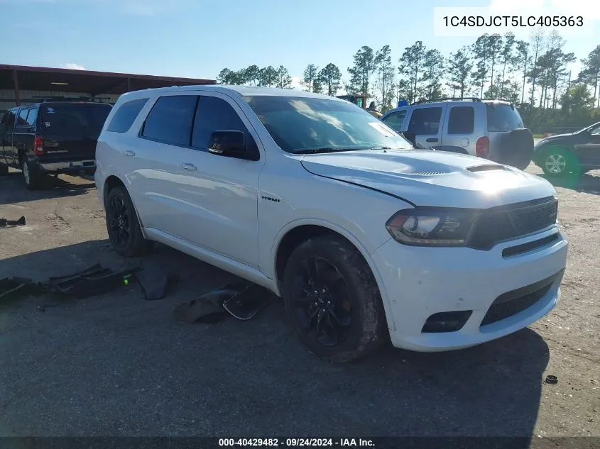 2020 Dodge Durango R/T Awd VIN: 1C4SDJCT5LC405363 Lot: 40429482