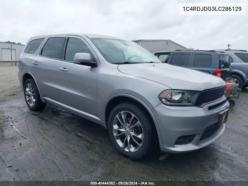 2020 Dodge Durango Gt Plus Awd VIN: 1C4RDJDG3LC286129 Lot: 40444362