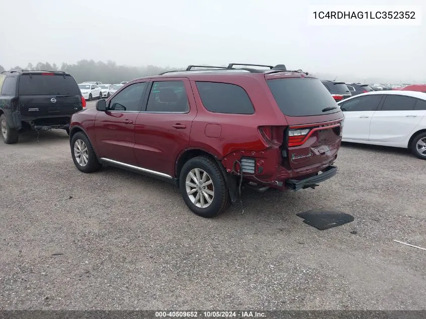 1C4RDHAG1LC352352 2020 Dodge Durango Sxt Plus Rwd