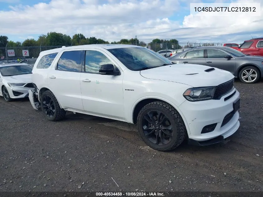 2020 Dodge Durango R/T VIN: 1C4SDJCT7LC212812 Lot: 40534458