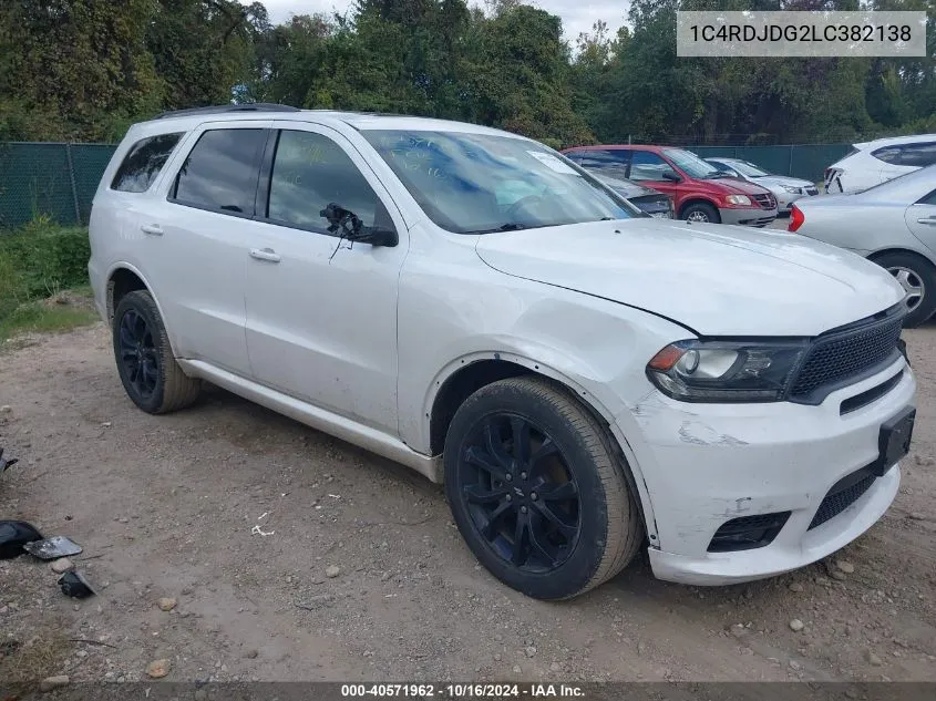 2020 Dodge Durango Gt Plus Awd VIN: 1C4RDJDG2LC382138 Lot: 40571962