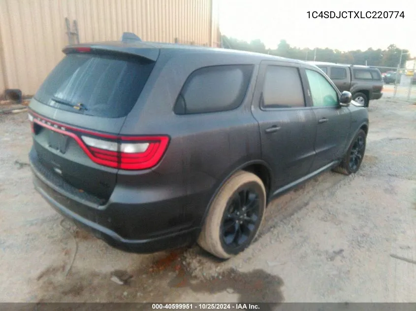 2020 Dodge Durango R/T VIN: 1C4SDJCTXLC220774 Lot: 40599951