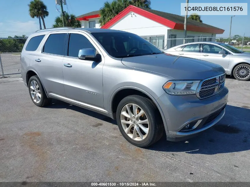 2020 Dodge Durango Citadel Awd VIN: 1C4RDJEG8LC161576 Lot: 40601530