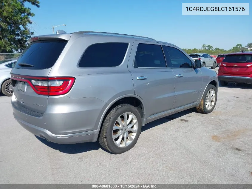 2020 Dodge Durango Citadel Awd VIN: 1C4RDJEG8LC161576 Lot: 40601530