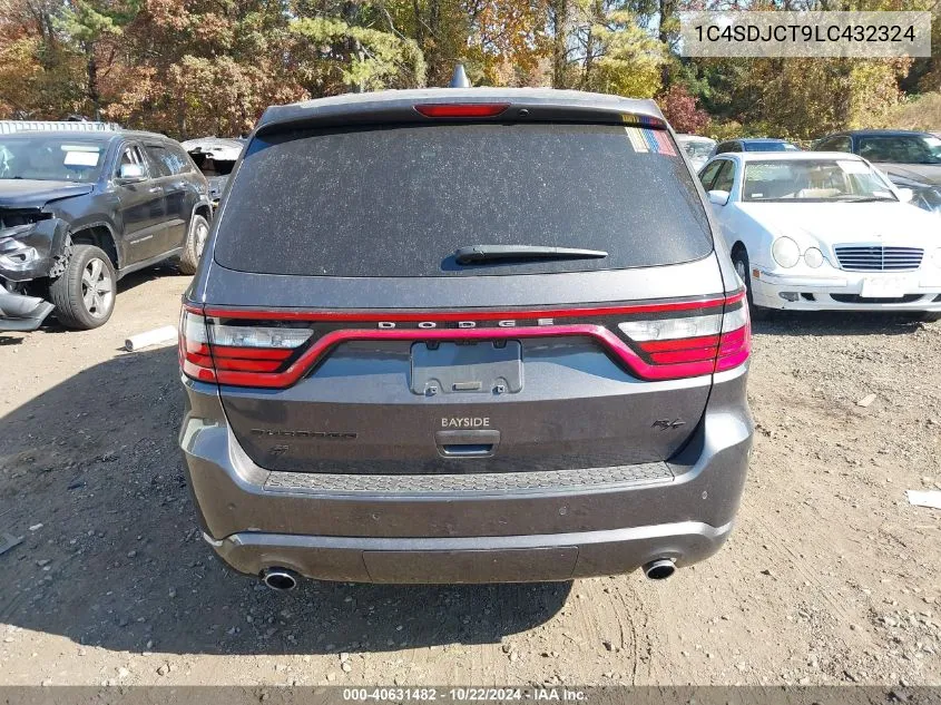 2020 Dodge Durango R/T Awd VIN: 1C4SDJCT9LC432324 Lot: 40631482