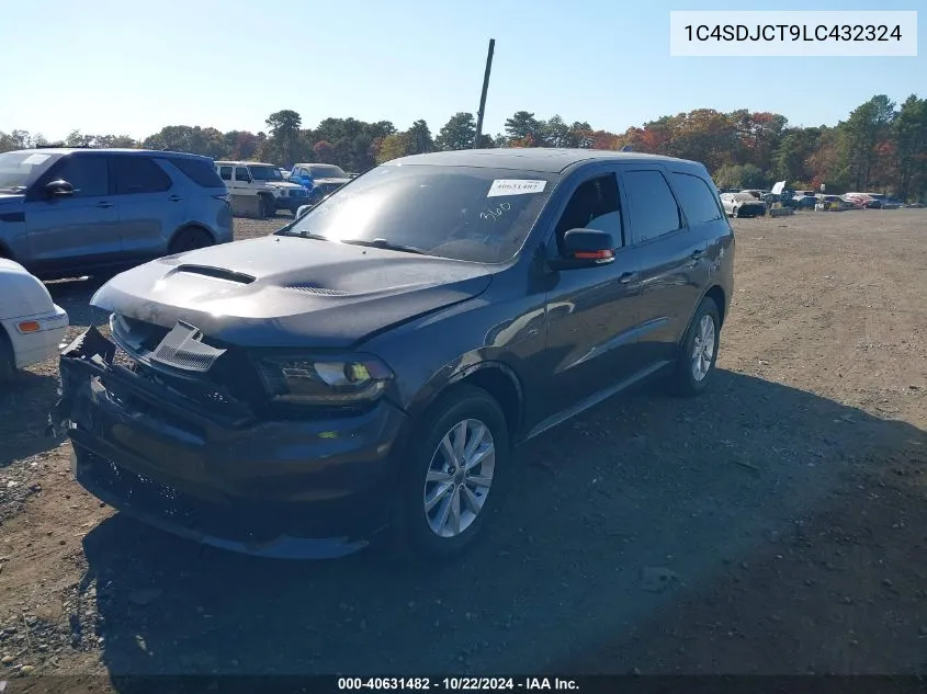 2020 Dodge Durango R/T Awd VIN: 1C4SDJCT9LC432324 Lot: 40631482