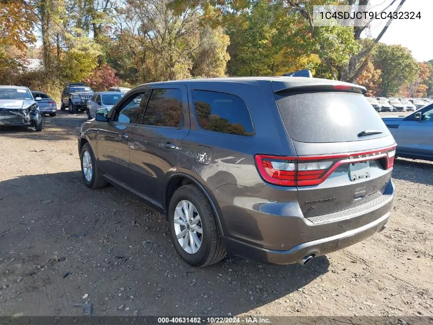 2020 Dodge Durango R/T Awd VIN: 1C4SDJCT9LC432324 Lot: 40631482