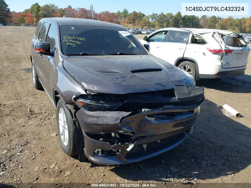 2020 Dodge Durango R/T Awd VIN: 1C4SDJCT9LC432324 Lot: 40631482