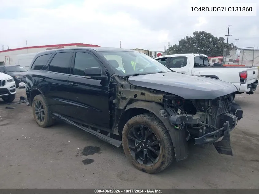 2020 Dodge Durango Gt Plus Awd VIN: 1C4RDJDG7LC131860 Lot: 40632026