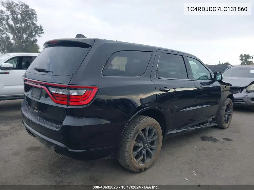 1C4RDJDG7LC131860 2020 Dodge Durango Gt Plus Awd