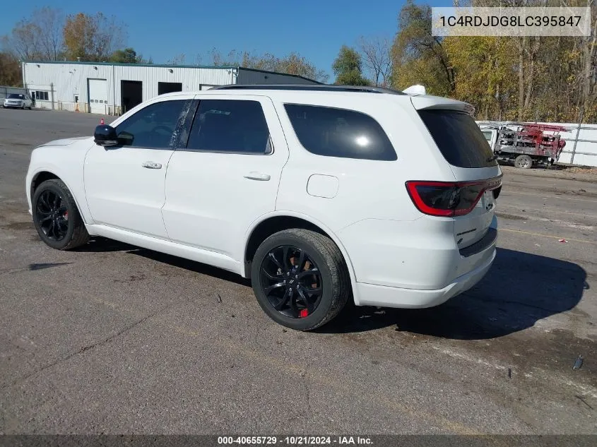 2020 Dodge Durango Gt Plus Awd VIN: 1C4RDJDG8LC395847 Lot: 40655729