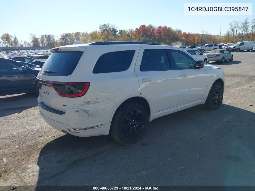 2020 Dodge Durango Gt Plus Awd VIN: 1C4RDJDG8LC395847 Lot: 40655729