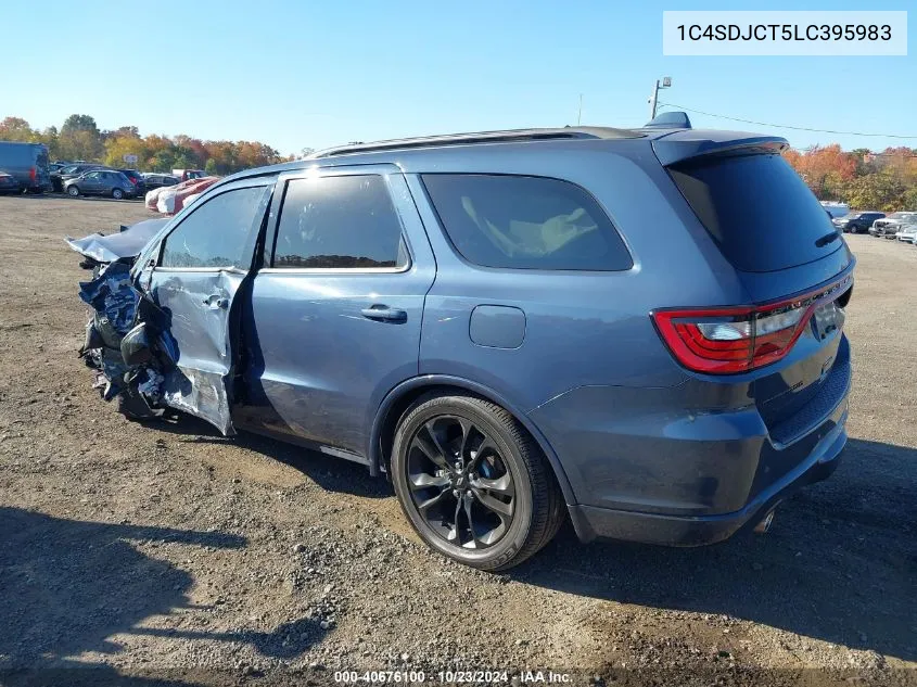 2020 Dodge Durango R/T Awd VIN: 1C4SDJCT5LC395983 Lot: 40676100