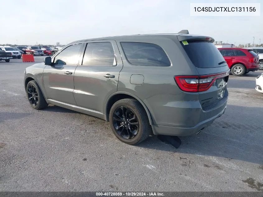 2020 Dodge Durango R/T Awd VIN: 1C4SDJCTXLC131156 Lot: 40728059