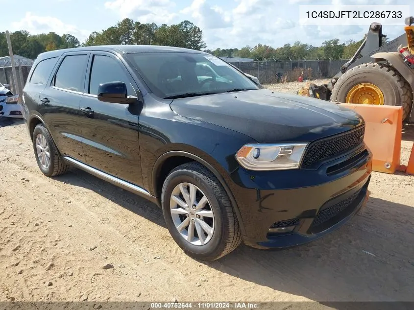 2020 Dodge Durango Pursuit Awd VIN: 1C4SDJFT2LC286733 Lot: 40752644