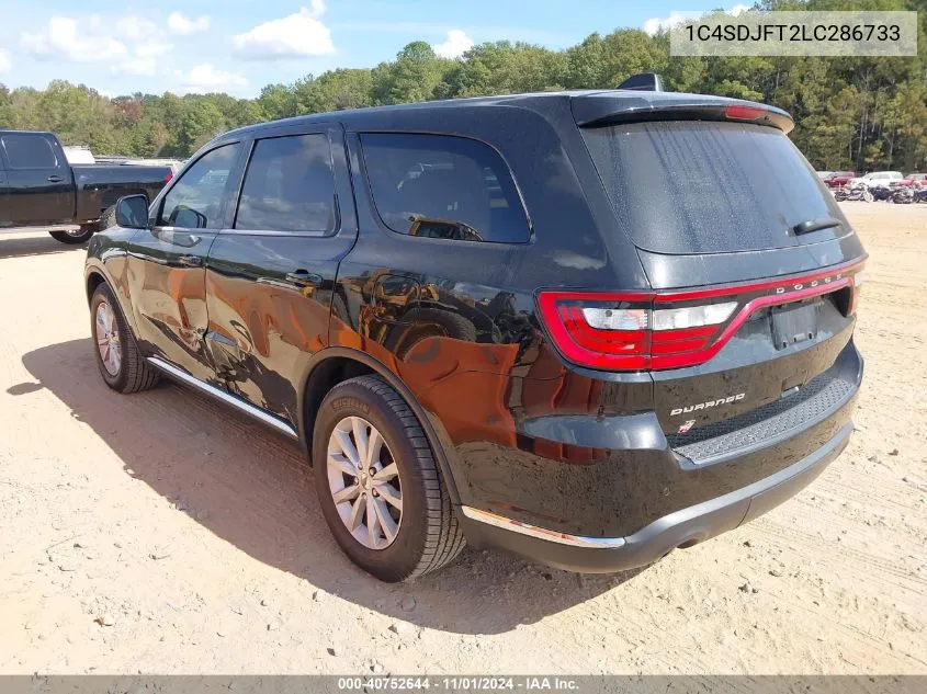 2020 Dodge Durango Pursuit Awd VIN: 1C4SDJFT2LC286733 Lot: 40752644