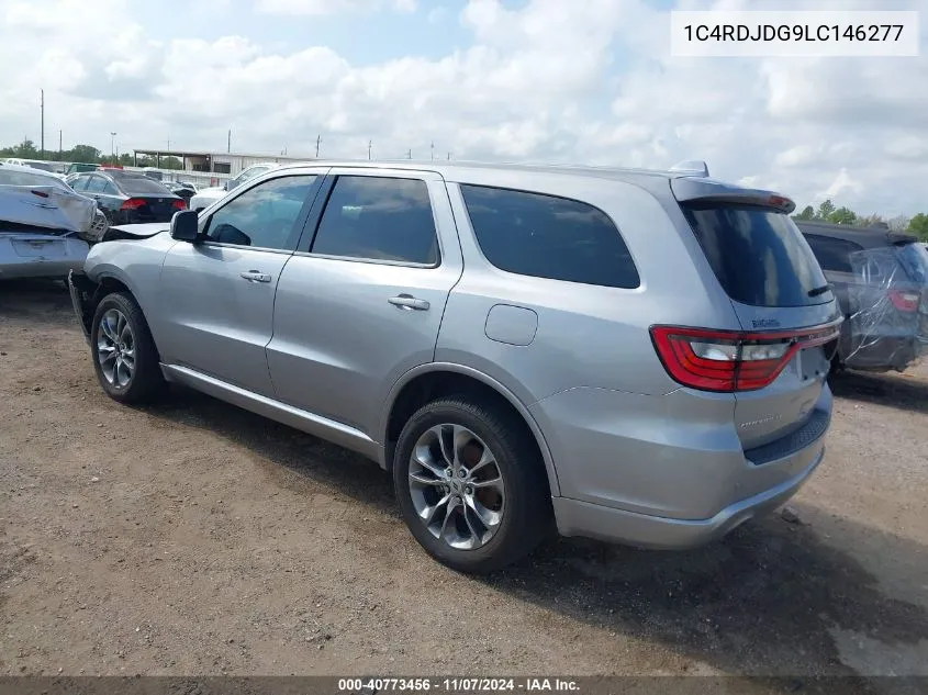 2020 Dodge Durango Gt Plus Awd VIN: 1C4RDJDG9LC146277 Lot: 40773456