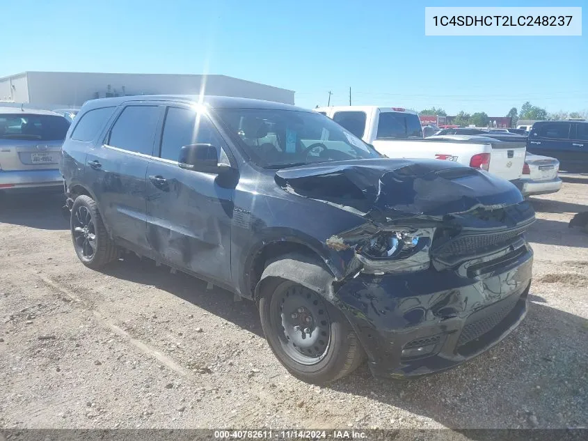 2020 Dodge Durango R/T Rwd VIN: 1C4SDHCT2LC248237 Lot: 40782611