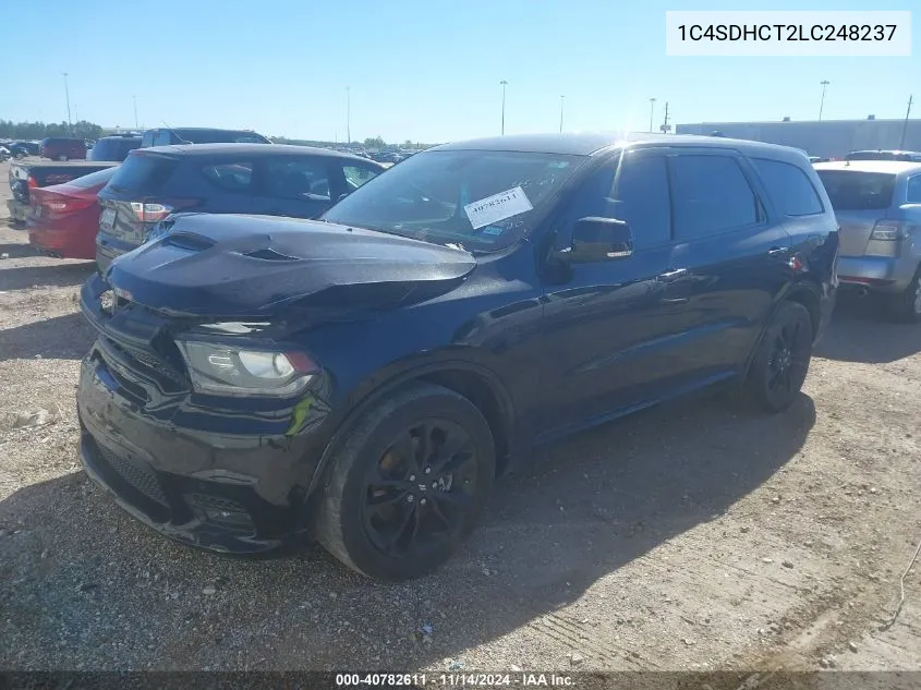 2020 Dodge Durango R/T Rwd VIN: 1C4SDHCT2LC248237 Lot: 40782611