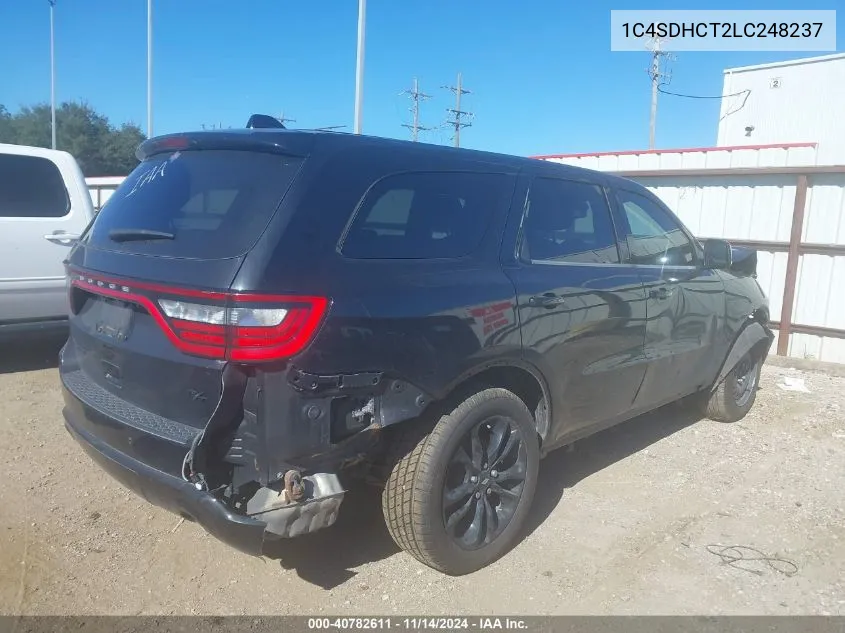 2020 Dodge Durango R/T Rwd VIN: 1C4SDHCT2LC248237 Lot: 40782611