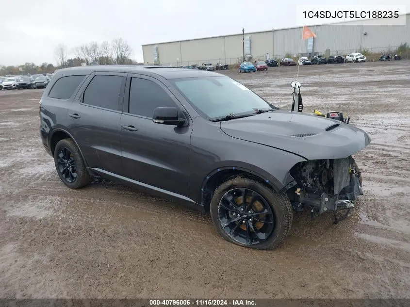 2020 Dodge Durango R/T Awd VIN: 1C4SDJCT5LC188235 Lot: 40796006