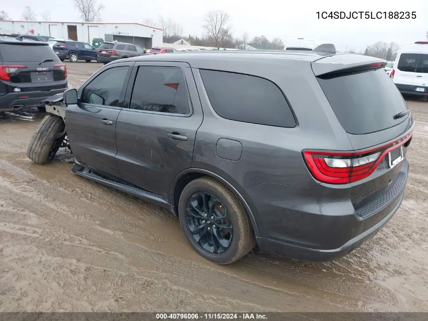 2020 Dodge Durango R/T Awd VIN: 1C4SDJCT5LC188235 Lot: 40796006