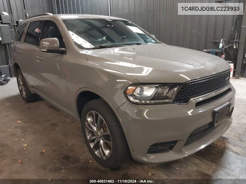 1C4RDJDG8LC223933 2020 Dodge Durango Gt Plus Awd