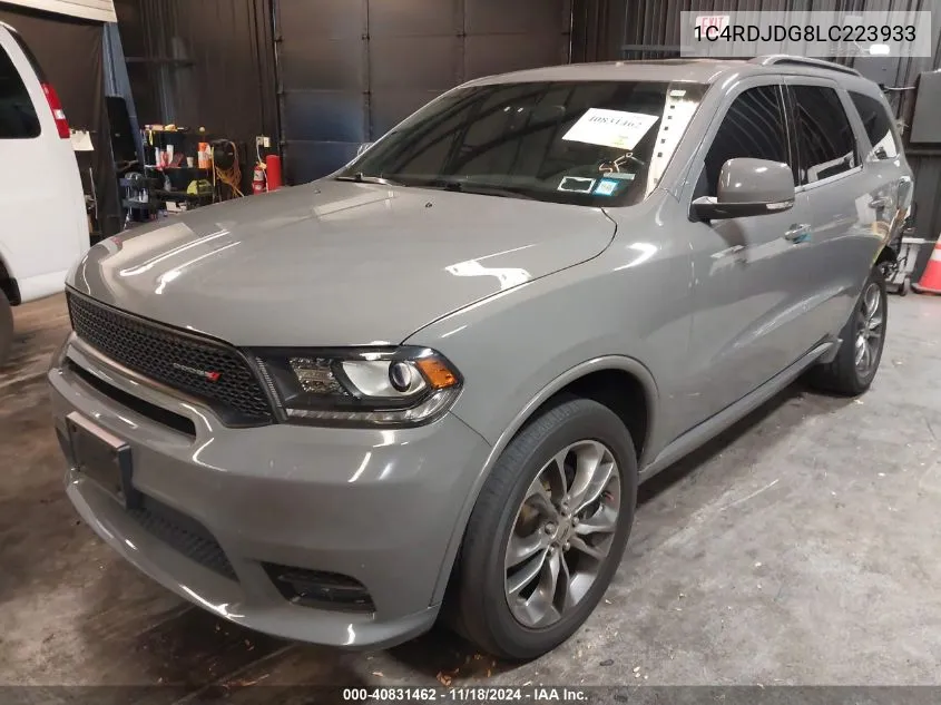 1C4RDJDG8LC223933 2020 Dodge Durango Gt Plus Awd