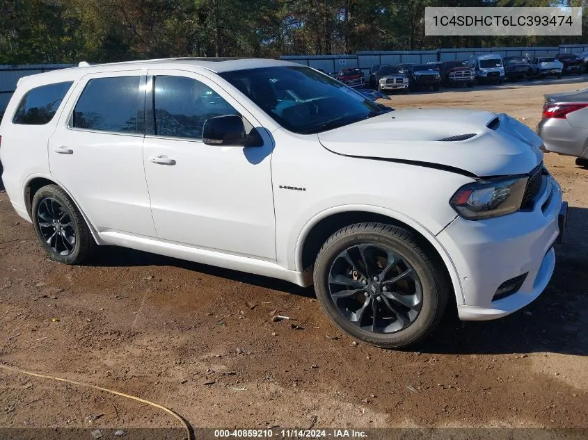 2020 Dodge Durango R/T Rwd VIN: 1C4SDHCT6LC393474 Lot: 40859210