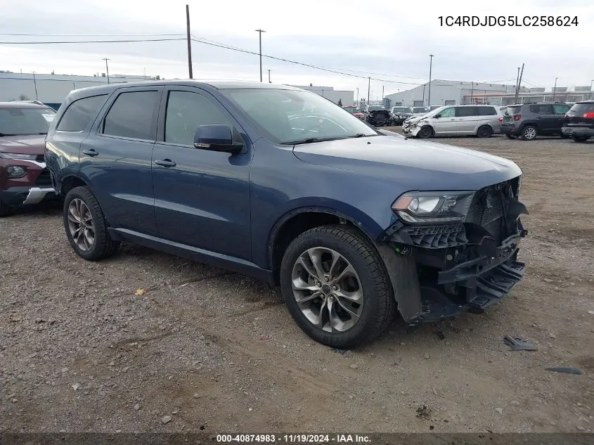 2020 Dodge Durango Gt VIN: 1C4RDJDG5LC258624 Lot: 40874983