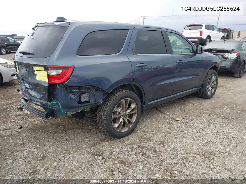 2020 Dodge Durango Gt VIN: 1C4RDJDG5LC258624 Lot: 40874983