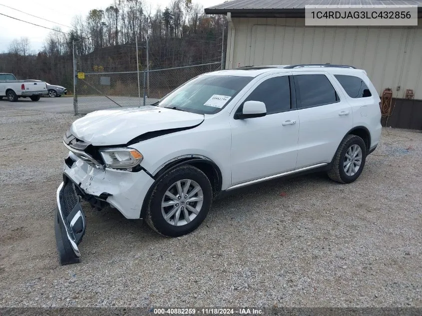 1C4RDJAG3LC432856 2020 Dodge Durango Sxt Plus Awd