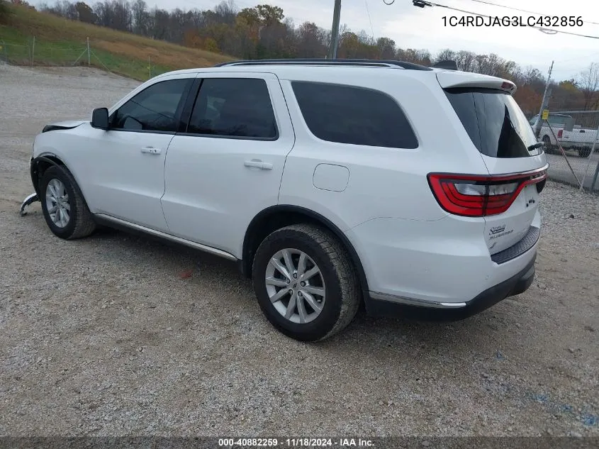 1C4RDJAG3LC432856 2020 Dodge Durango Sxt Plus Awd