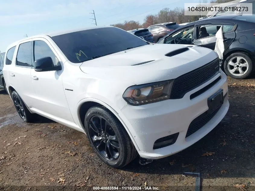 2020 Dodge Durango R/T Rwd VIN: 1C4SDHCT3LC184273 Lot: 40883594