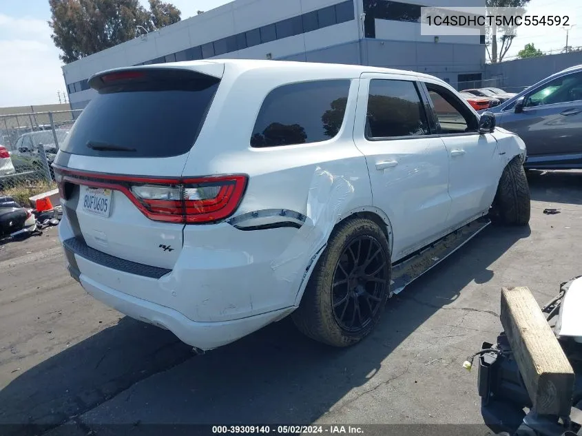 2021 Dodge Durango R/T Rwd VIN: 1C4SDHCT5MC554592 Lot: 39309140